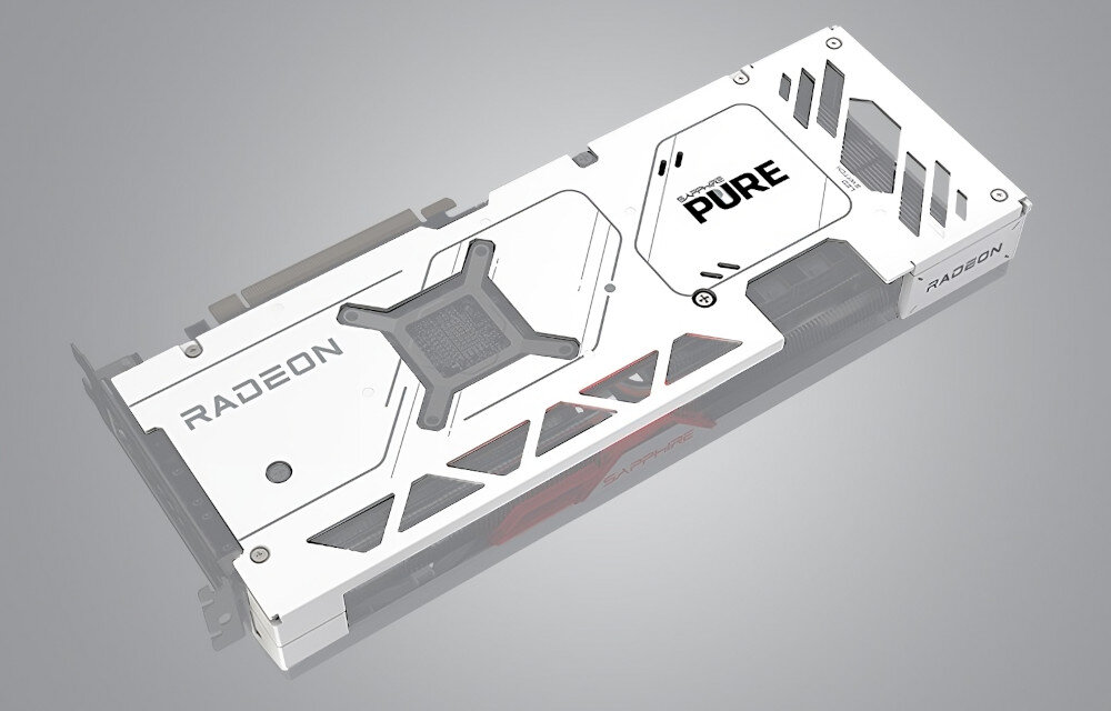 Karta graficzna SAPPHIRE Pure Radeon RX 7800 XT 16GB konstrukcja sztywność wytrzymałość płyta PCB backplate