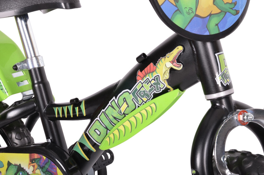 Rower dziecięcy DINO BIKES Dinozaury 12 Skye dla chłopca rama stalowa 8,5-calowa odporność na uszkodzenia mechaniczne i działanie czynników zewnętrznych dostosowana do najmłodszych geometria roweru lekki 5,8 kg