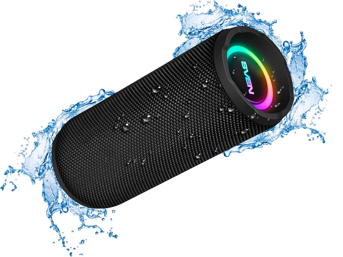 Głośnik mobilny SVEN PS-160 Czarny wodoodporność podświetlenie