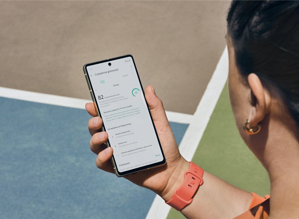Smartband Google Fitbit Charge 6 ekran bateria czujniki zdrowie sport pasek ładowanie pojemność rozdzielczość łączność sterowanie krew puls rozmowy smartfon aplikacja