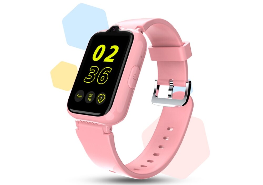 Smartwatch MANTA Junior Joy 4G ekran bateria czujniki zdrowie sport pasek ładowanie pojemność rozdzielczość łączność sterowanie krew puls rozmowy smartfon aplikacja