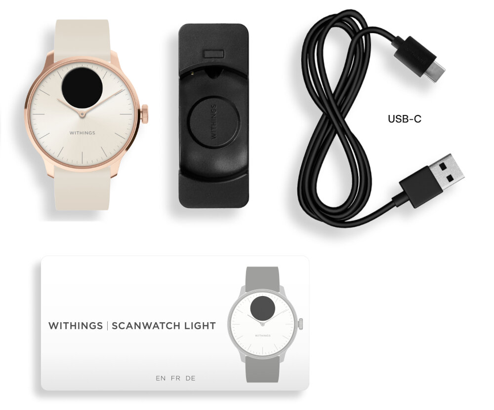 Smartwatch WITHINGS ScanWatch Light zestaw
