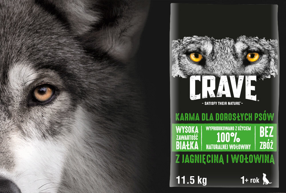Karma dla psa CRAVE Wołowina z jagnięciną 11,5 kg naturalne składniki