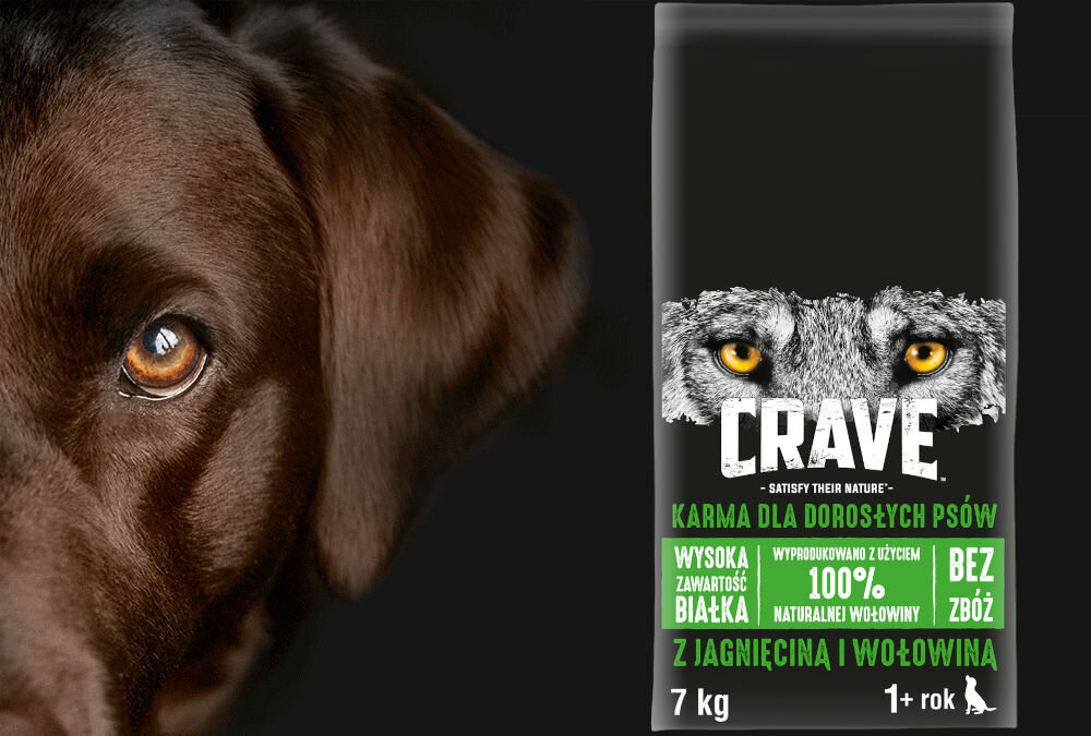Karma dla psa CRAVE Wołowina z jagnięciną 11,5 kg witaminy pierwiastki aminokwasy