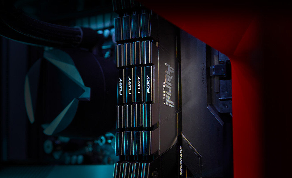 Pamięć RAM KINGSTON Fury Renegade Black 32GB 3600MHz styl wygląd radiatory kolor