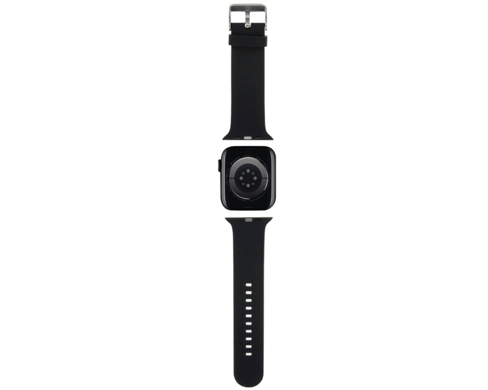Pasek KARL LAGERFELD Karl & Choupette Heads do Apple Watch (38/40/41mm) Czarny wykonanie styl elegancja