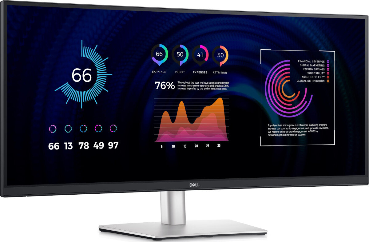 Monitor DELL P3424WE 34 3440x1440px IPS Curved matryca kolory pokrycie