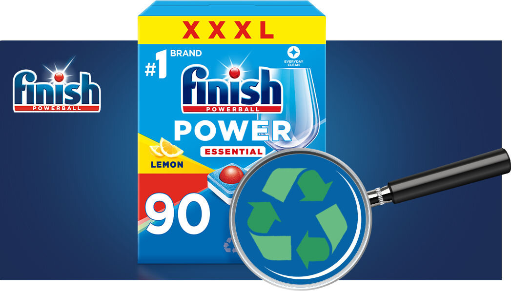 Tabletki do zmywarek FINISH Powerball Power Essential Lemon - 90 szt. recykling