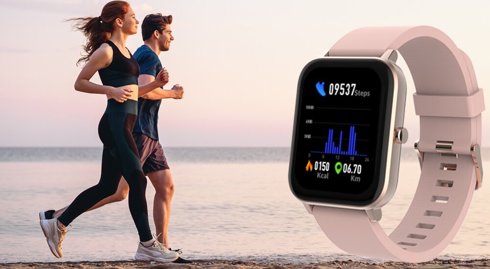 Smartwatch FOREVER ForeVigo 3 SW-320 ekran bateria czujniki zdrowie sport pasek ładowanie pojemność rozdzielczość łączność sterowanie krew puls rozmowy smartfon aplikacja