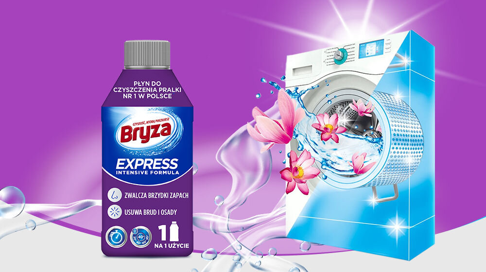 Płyn do czyszczenia pralki BRYZA Express 250 ml unikalna formuła zalety