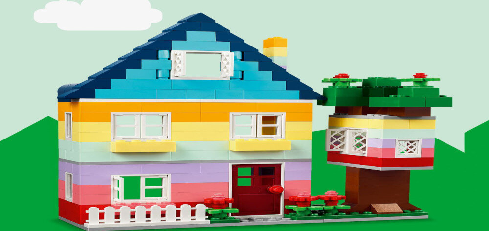 KLOCKI LEGO CLASSIC KREATYWNE DOMY 11035 wielka budowa jeden dom