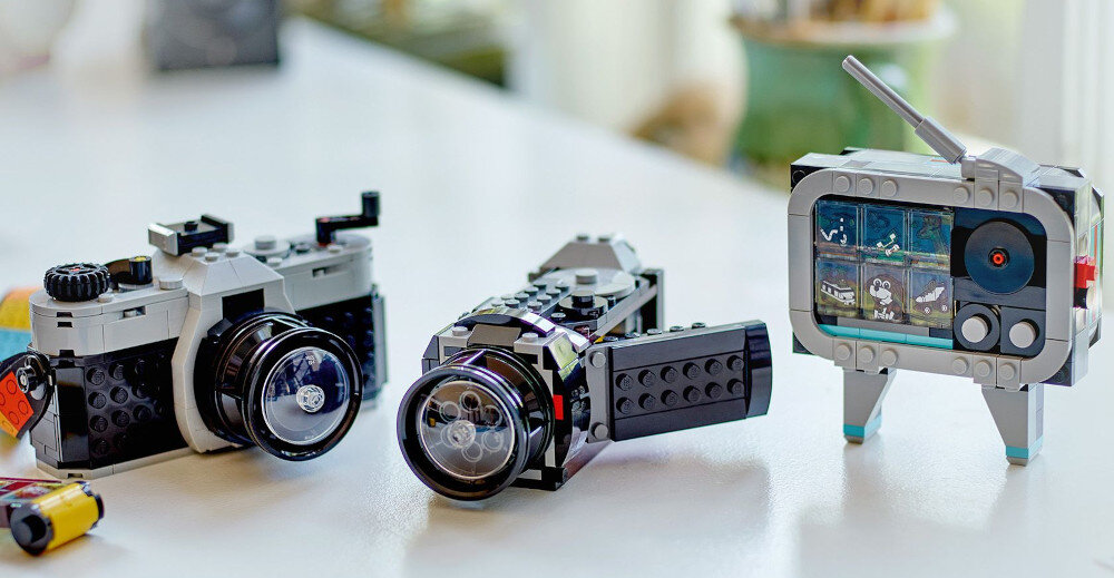 KLOCKI LEGO CREATOR 3IN1 APARAT W STYLU RETRO 31147 trzy modele retro zabawa aparat kamera telewizor
