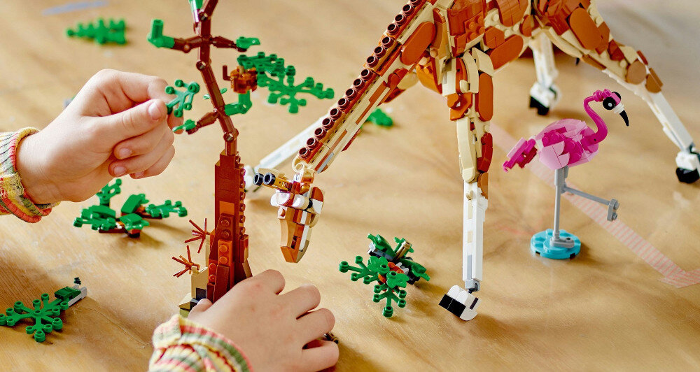 KLOCKI LEGO CREATOR 3IN1 DZIKIE ZWIERZĘTA Z SAFARI 31150 safari zabawa rozwój