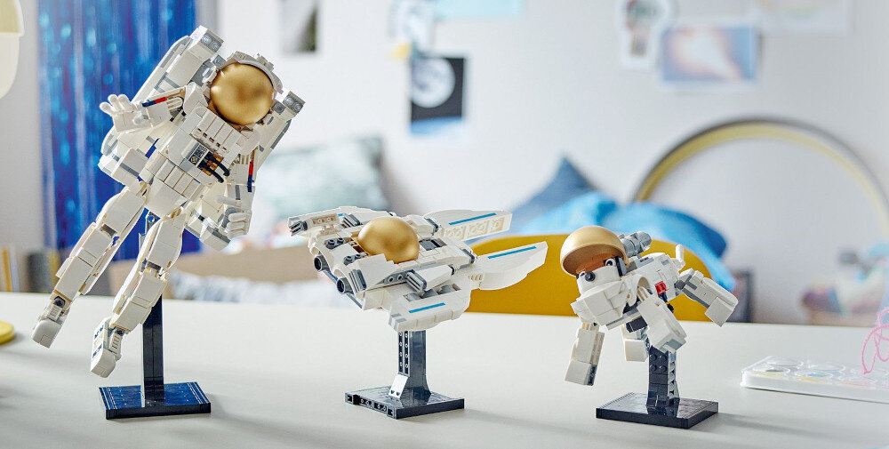 KLOCKI LEGO CREATOR 3IN1 ASTRONAUTA 31152 trzy modele zabawa kosmos ASTRONAUTA pies odrzutowiec