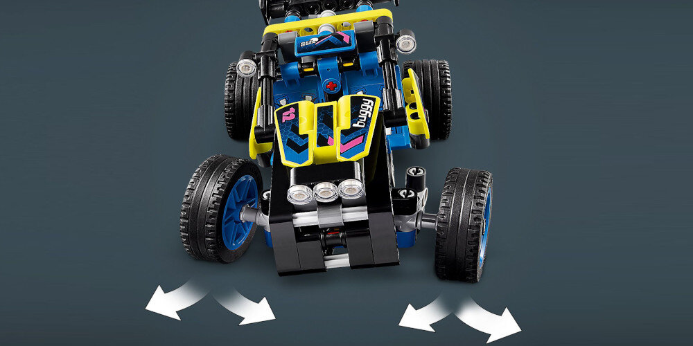 KLOCKI LEGO TECHNIC WYŚCIGOWY ŁAZIK TERENOWY 42164 układ kierowniczy