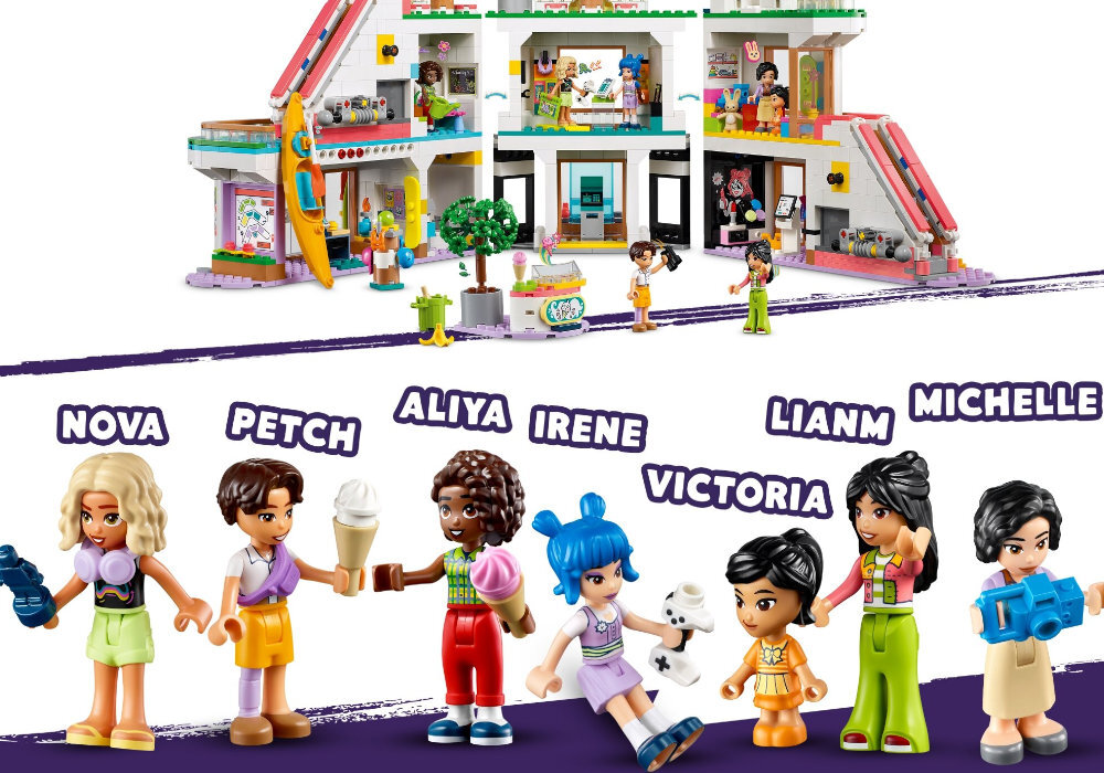 LEGO 42604 Friends Centrum handlowe w Heartlake City zabawa edukacja rozwój wyposażenie kreatywność