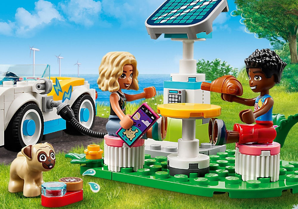 LEGO 42609 Friends Samochód elektryczny i stacja ładująca zabawa edukacja rozwój wyposażenie kreatywność