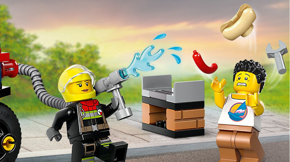 KLOCKI LEGO CITY STRAŻACKI MOTOCYKL RATUNKOWY 60410 hot-dogi ratunek