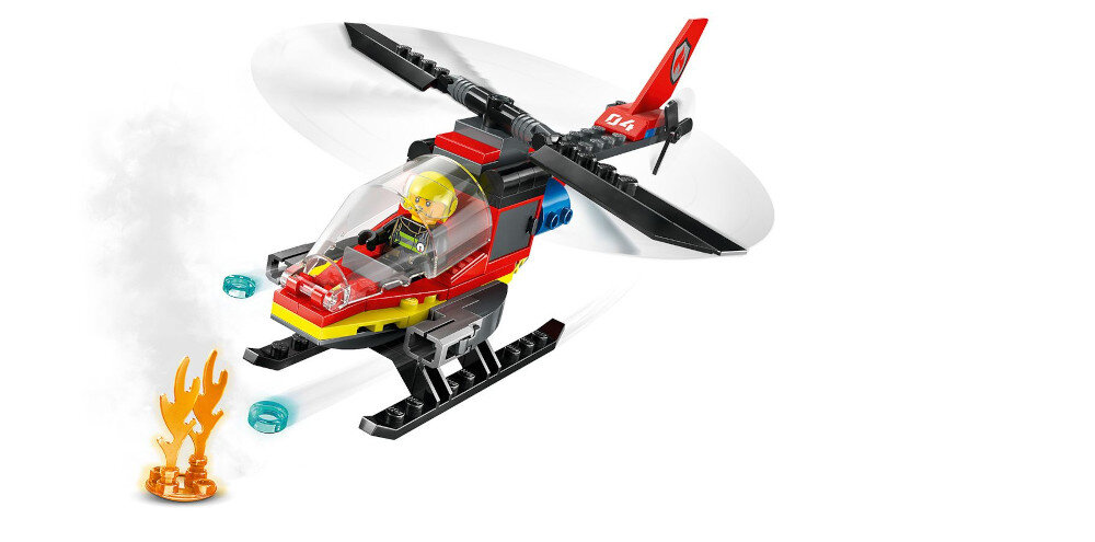 KLOCKI LEGO CITY STRAŻACKI HELIKOPTER RATUNKOWY 60411 helikopter straż przygoda