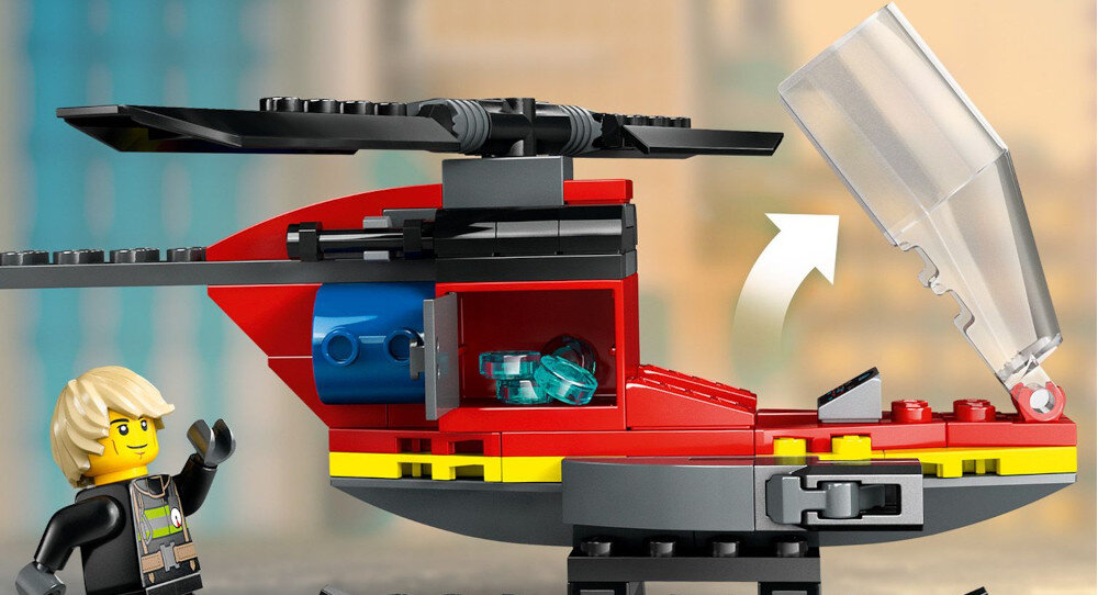 KLOCKI LEGO CITY STRAŻACKI HELIKOPTER RATUNKOWY 60411 śmigła twórcza zabawa