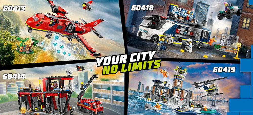 KLOCKI LEGO CITY POLICJA Z WIĘZIENNEJ WYSPY 60419 łączenie zestawów