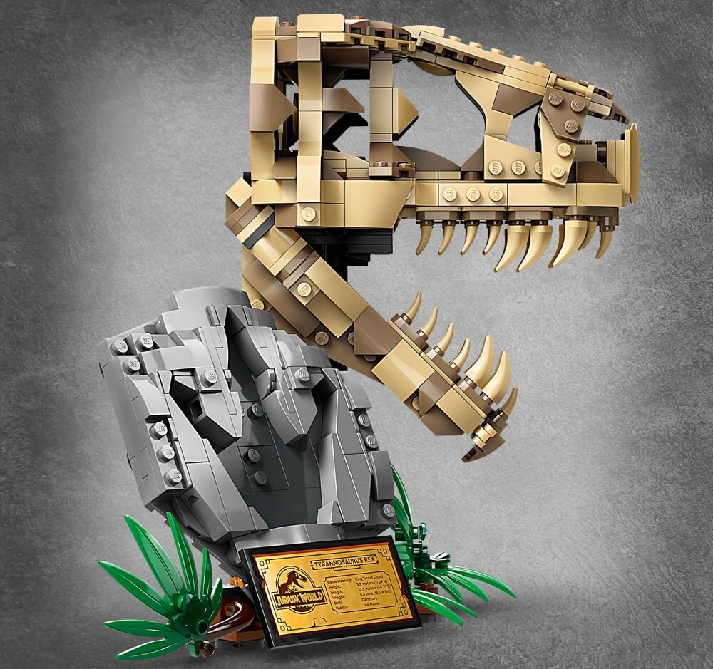 LEGO 76964 Jurassic World Szkielety dinozaurów — czaszka tyranozaura   klocki elementy zabawa łączenie figurki akcesoria figurka zestaw 