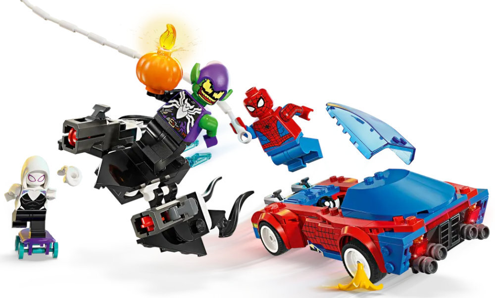 LEGO 76279 Marvel Wyścigówka Spider-Mana i Zielony Goblin zabawa edukacja rozwój wyposażenie kreatywność