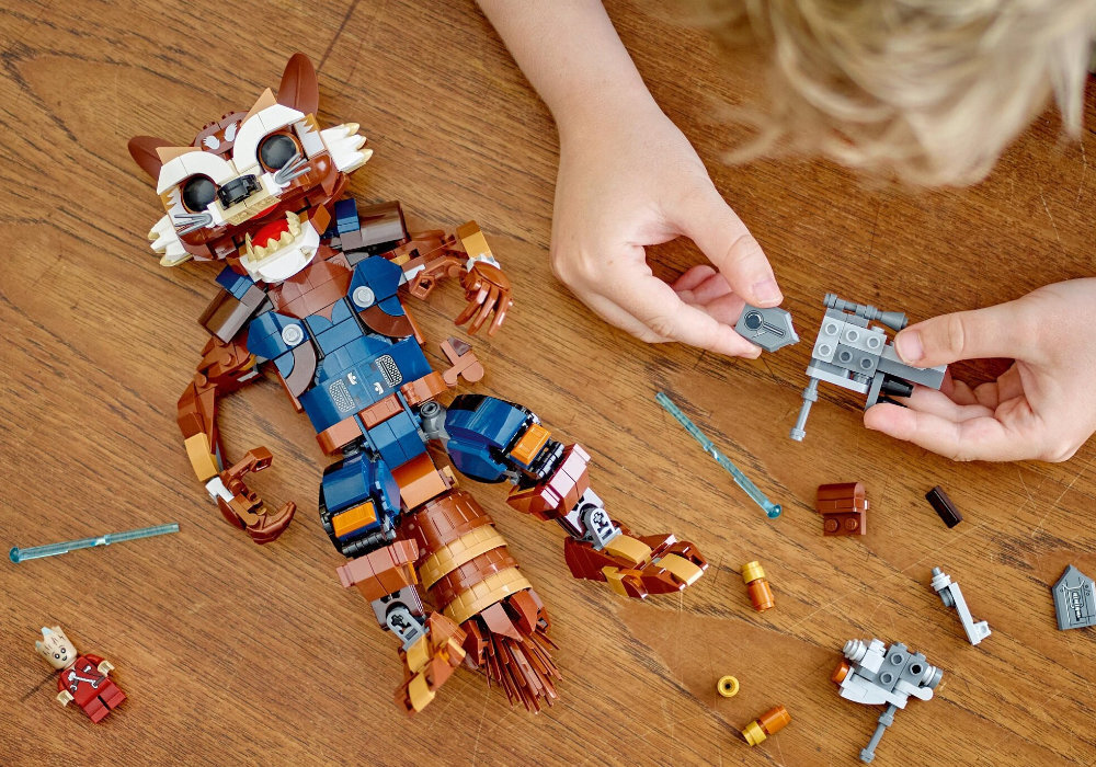 LEGO 76282 Marvel Rocketa i Małego Groota zabawa edukacja rozwój wyposażenie kreatywność