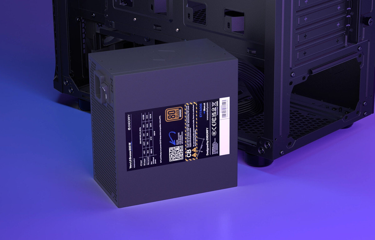 Komputer MAD DOG ENDORFY500AIR-I02DB32 i5-13400F 32GB RAM 1TB SSD RTX4060Ti zasilacz moc prąd efektywność modularność