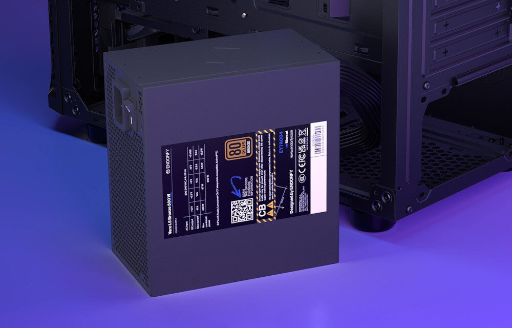 Komputer MAD DOG ENDORFY500ARGB-I01DR16 i5-12400F 16GB RAM 1TB SSD GeForce RTX4060 zasilacz moc zabezpieczenia sprawność certyfikat prąd