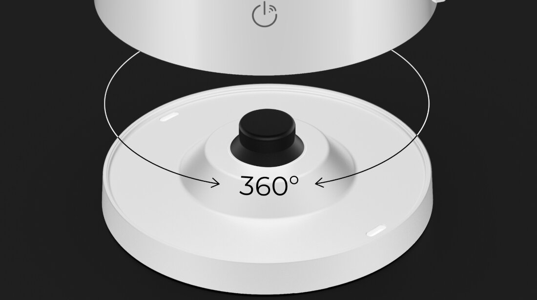 Czajnik AENO EK8S Biały Podstawa zasilająca 360° elastyczne manewrowanie 