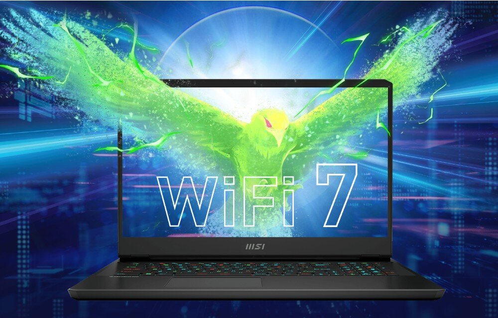 Laptop MSI Alpha C7VF-017XPL 17.3 IPS 240Hz R9-7945HX 16GB RAM 1TB SSD GeForce RTX4060 łączność Wi-Fi przepustowość