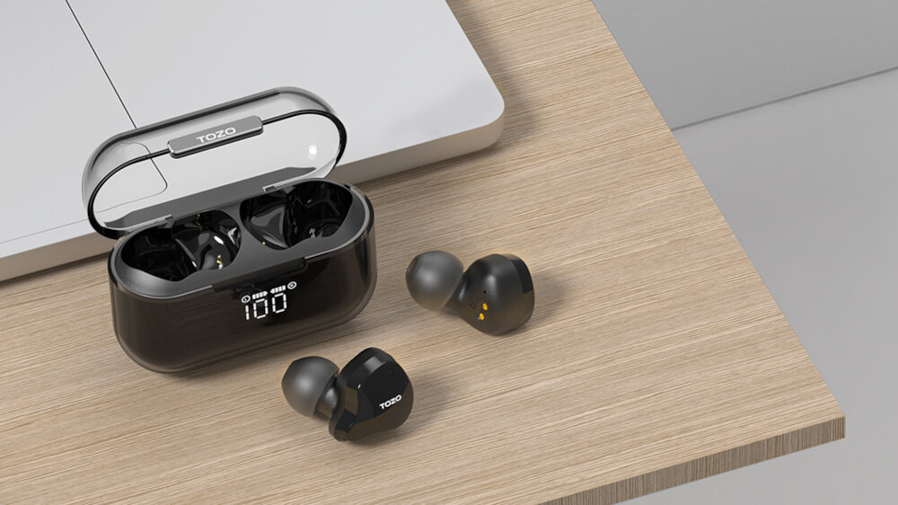 Słuchawki dokanałowe TOZO T18 Crystal Buds  - bateria