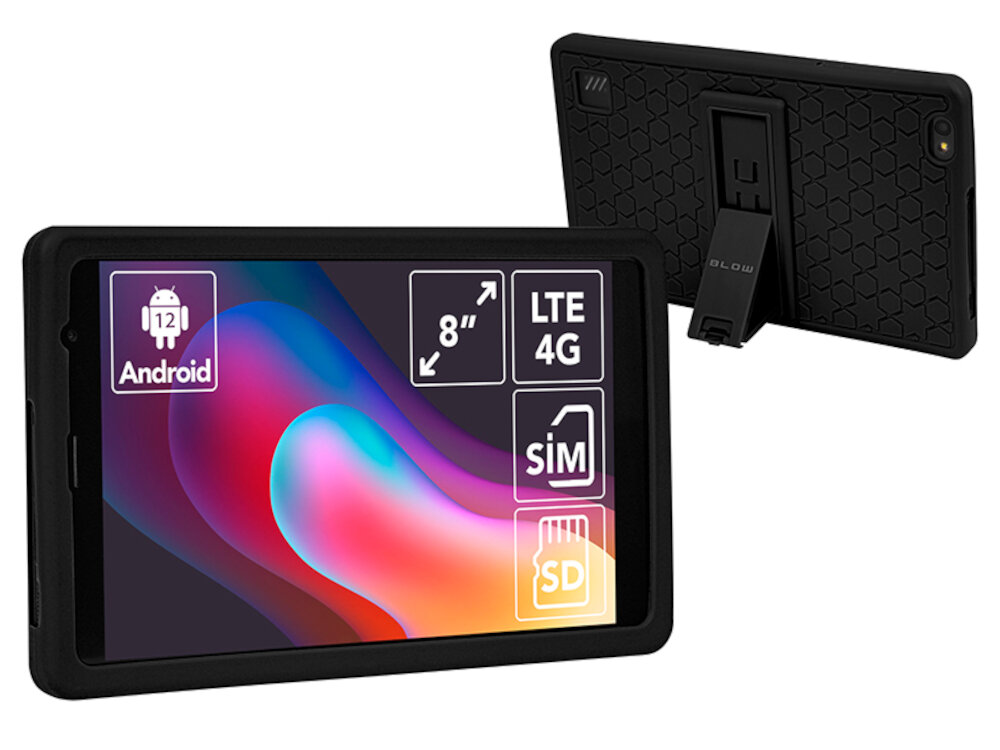 Tablet BLOW PlatinumTab 8 + etui android 12 plynnosc uslugi google glosniki mikrofon