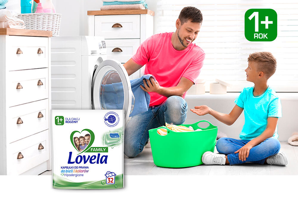 Kapsułki do prania LOVELA Family - 32 szt. pranie dorosły i dziecko