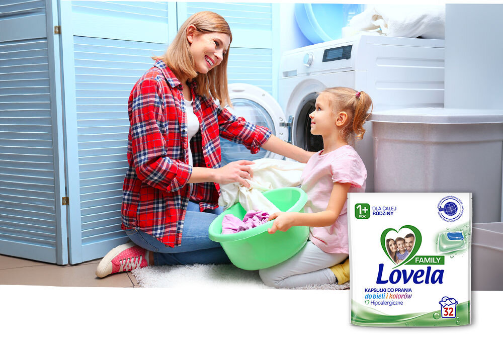 Kapsułki do prania LOVELA Family - 32 szt. pranie mama i dziecko
