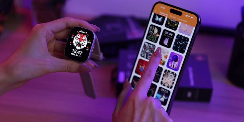 Smartwatch IMILAB SE1  ekran bateria czujniki zdrowie sport pasek ładowanie pojemność rozdzielczość łączność sterowanie krew puls rozmowy smartfon aplikacja 