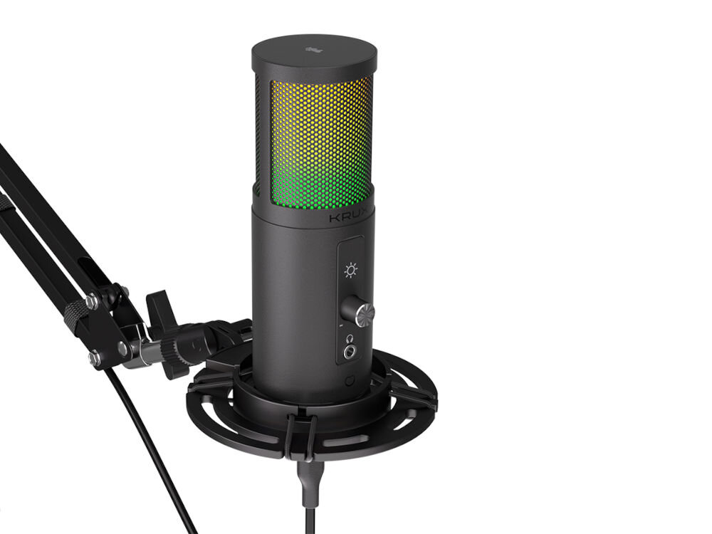 Mikrofon KRUX Edis 3000 podswietlenie rgb swiezosc stanowiska