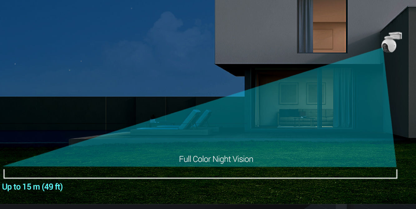 Kamera EZVIZ EB8 + Panel solarny reflektory punktowe rejestrowanie nocnego obrazu w żywych kolorach
