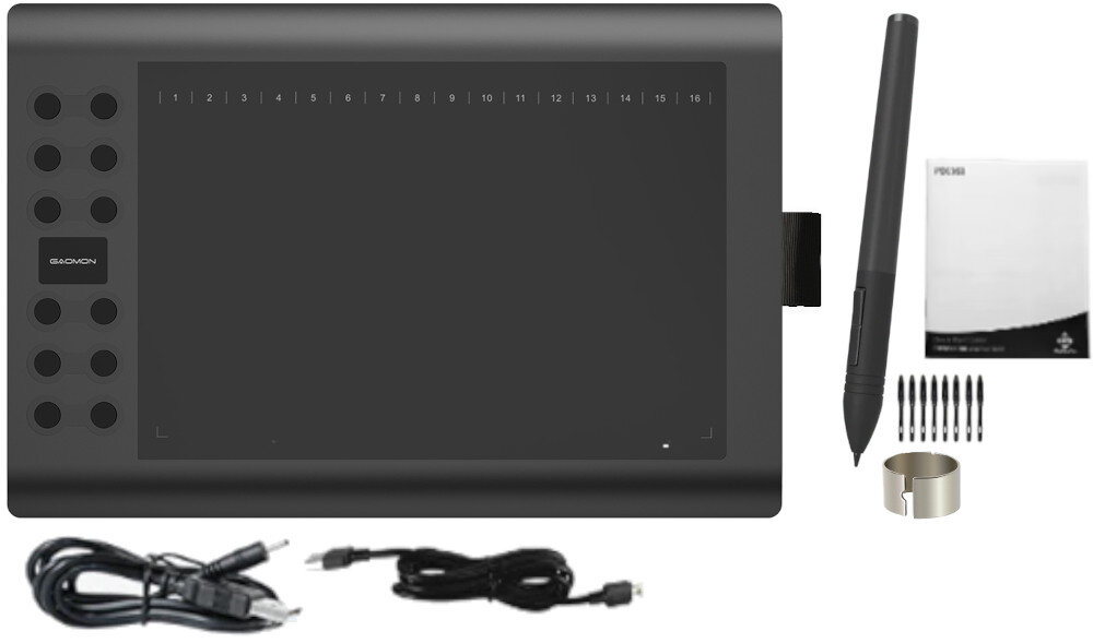 Tablet graficzny GAOMON M106K zestaw akcesoria
