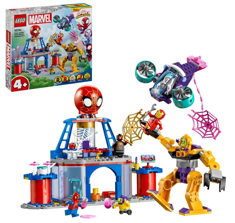 LEGO 10794 Spider-Man Marvel Siedziba główna Pajęczej Drużyny   klocki elementy zabawa łączenie figurki akcesoria figurka zestaw  