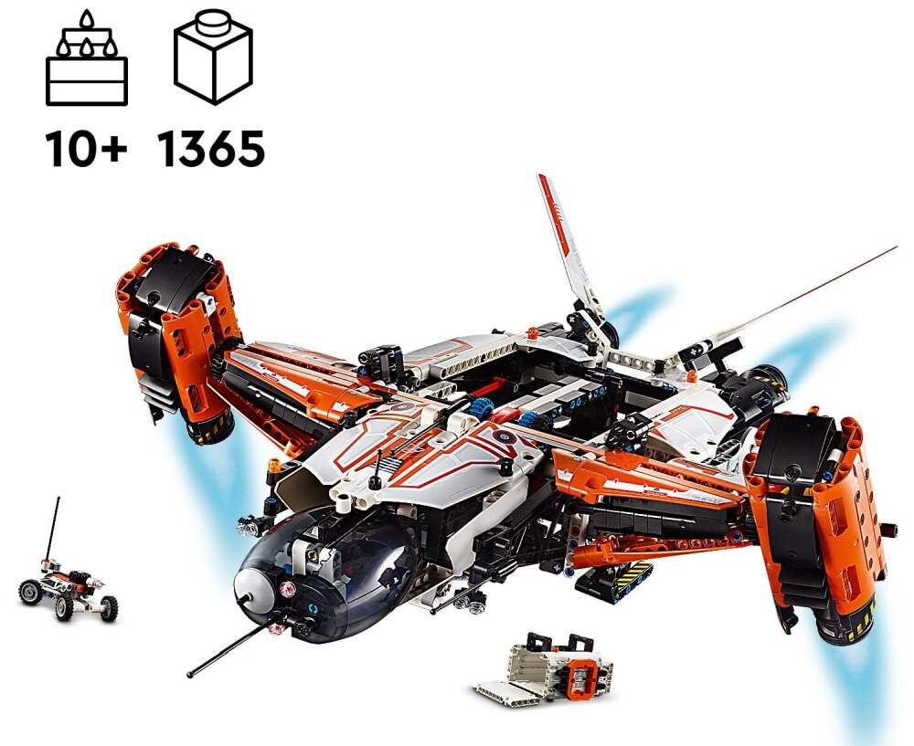 LEGO 42181 Technic Transportowy statek kosmiczny VTOL LT81 klocki elementy zabawa łączenie figurki akcesoria figurka zestaw 