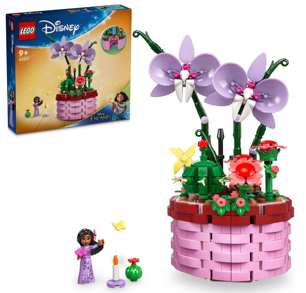 LEGO 43237 Disney Princess Doniczka Isabeli klocki elementy zabawa łączenie figurki akcesoria figurka zestaw 