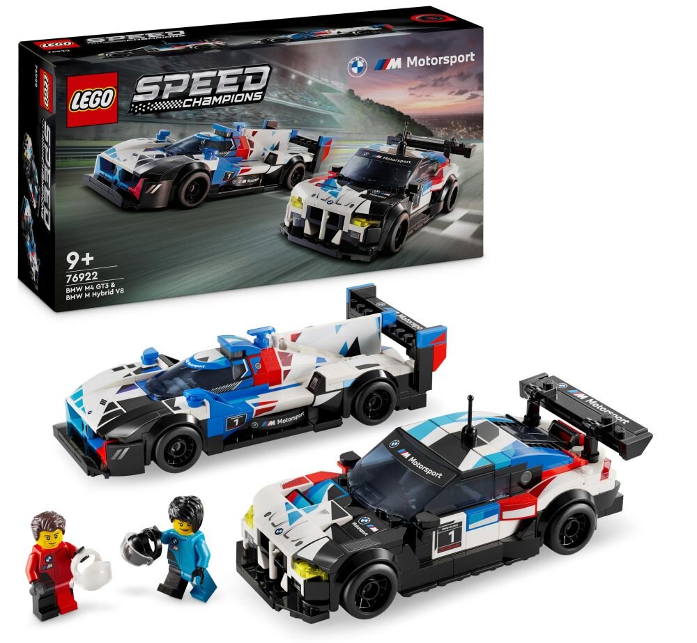 LEGO 76922 Speed Champions Samochody wyścigowe BMW M4 GT3 & BMW M Hybrid V8 Zestaw
