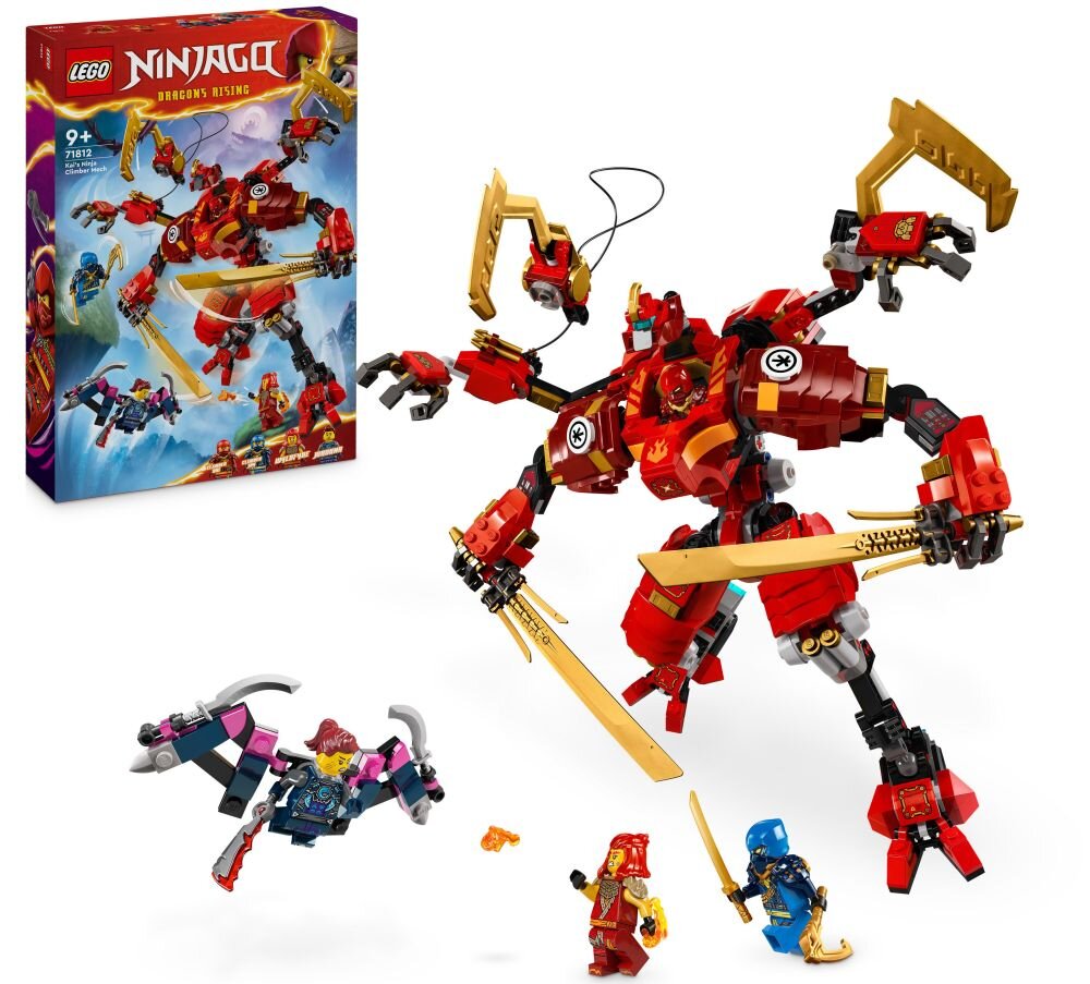 LEGO 71812 NINJAGO Wspinaczkowy mech ninja Kaia     klocki elementy zabawa łączenie figurki akcesoria figurka zestaw 