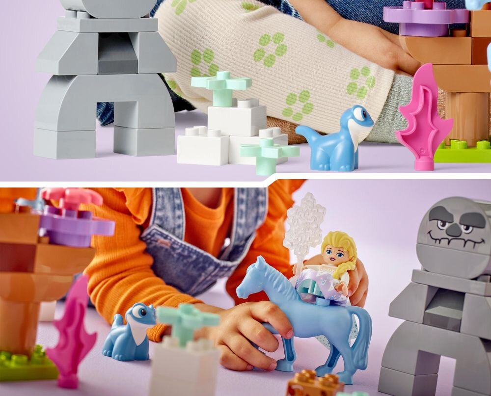 LEGO 10418 DUPLO Disney Elza i Bruni w Zaczarowanym Lesie   klocki elementy zabawa łączenie figurki akcesoria figurka zestaw  