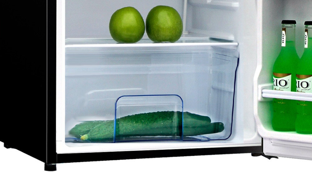 LODÓWKA LIN LI-BC90 CZARNA pojemnik szuflada owoce warzywa komora przechowywanie