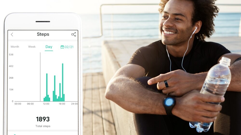SMARTRING BEMI REVO aplikacja kroki smart health dzienna aktywność  