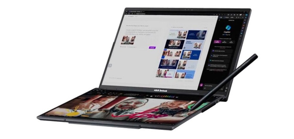 Laptop ASUS ZenBook DUO UX8406MA - Wirtualna klawiatura