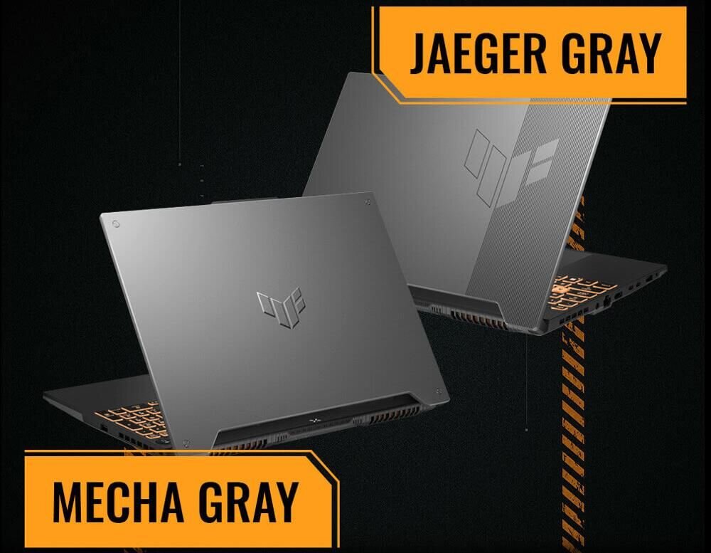 Laptop ASUS TUF Gaming F15 - Wzornictwo TUF Jaeger Grey Mecha Grey 